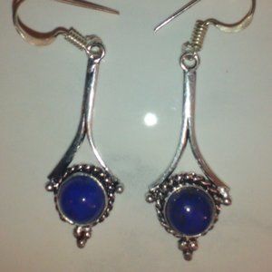 Lapis Lazuli and Silver Earrings